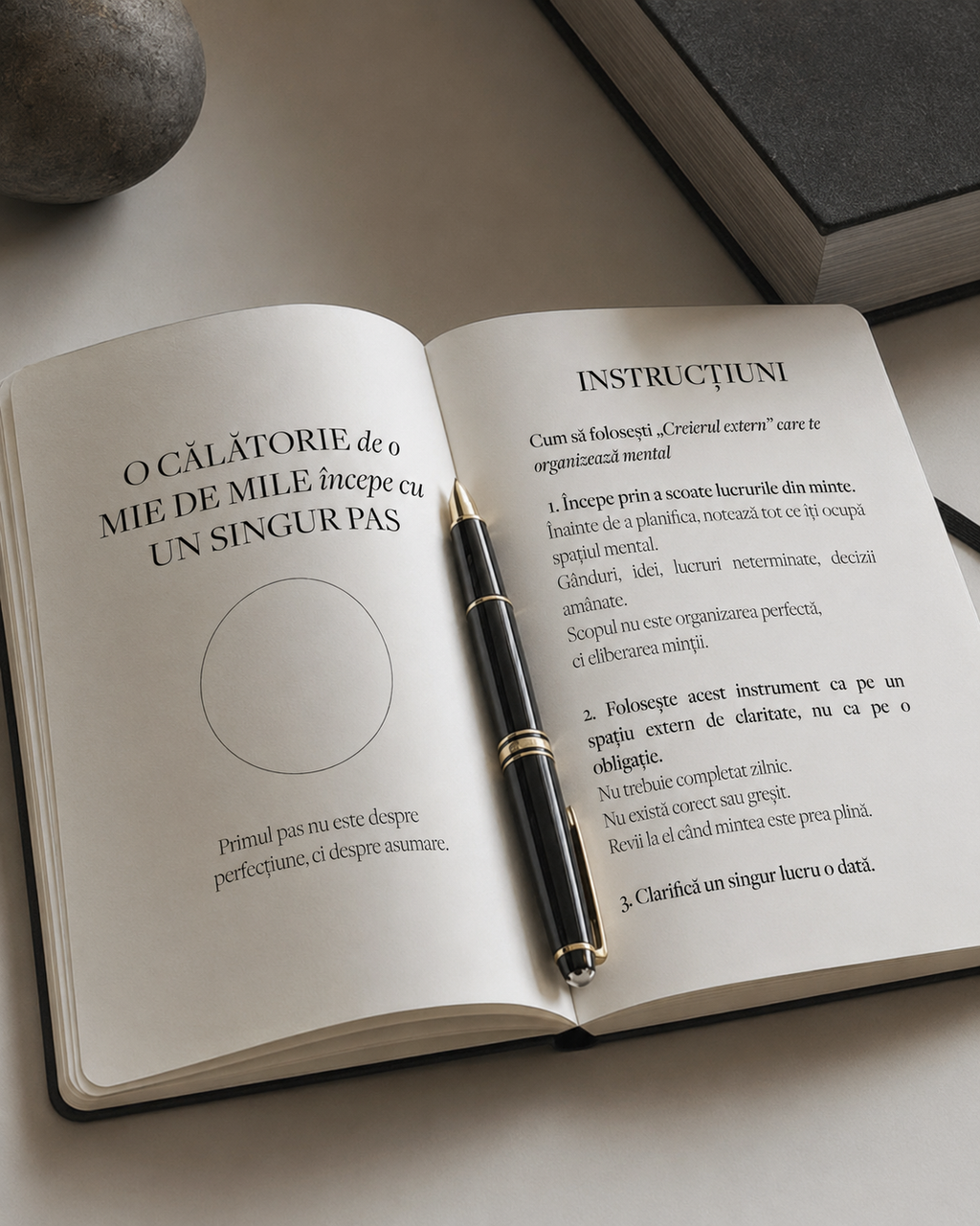 Agendă Creierul Extern - Como Old Money | Calm și Claritate