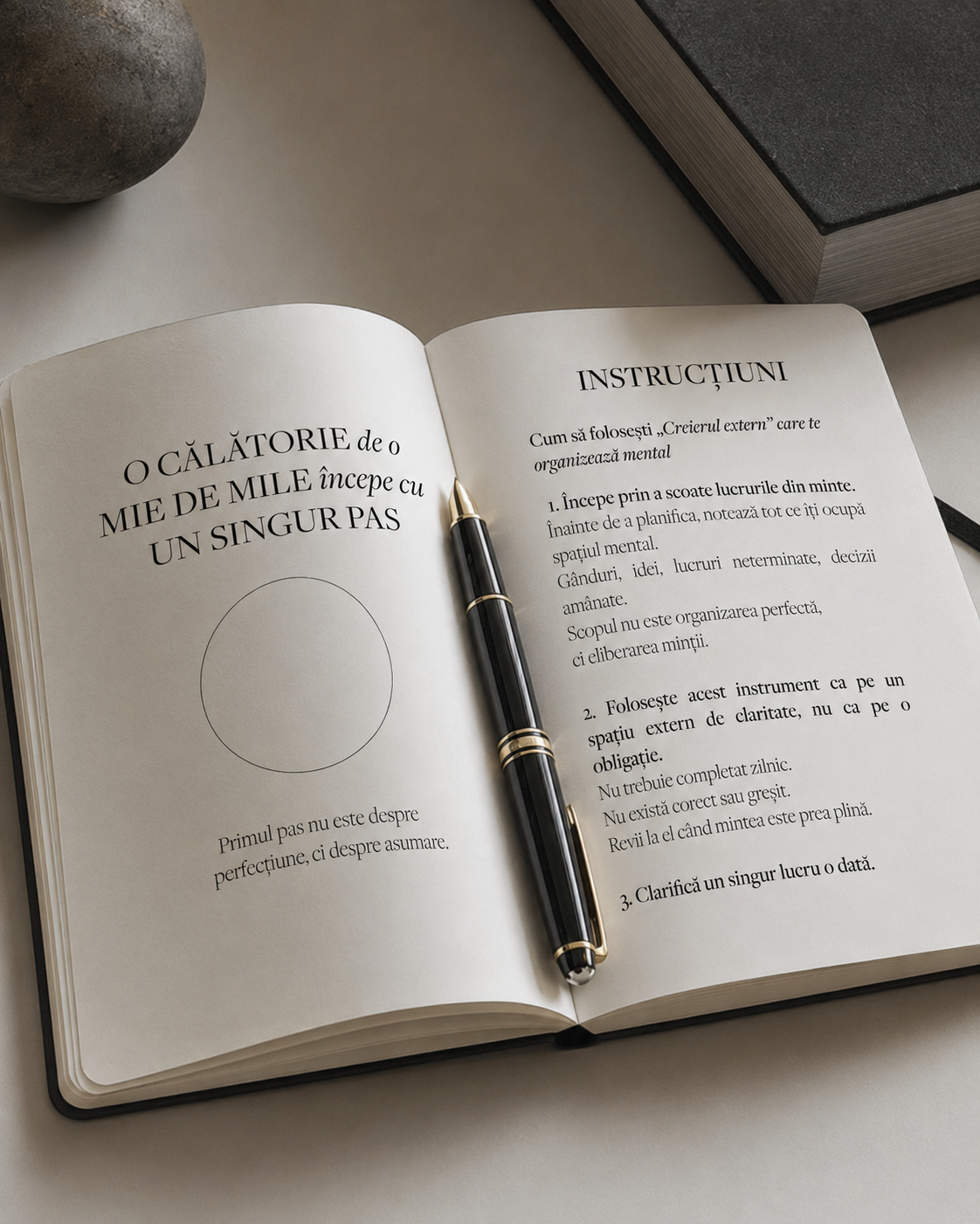 Agendă Creierul Extern - Como Old Money | Calm și Claritate